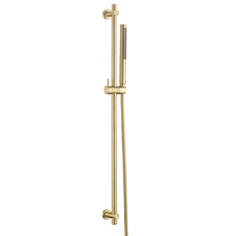 JTP VOS Brushed Brass Slide Rail Shower Kit, Slim Shower