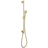 JTP VOS Brushed Brass Slide Rail with Round Shower Handle & Hose