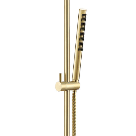 JTP VOS Brushed Brass Slide Rail with Single Function Hand Shower & Hose