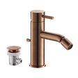 JTP VOS Brushed Bronze Single Lever Bidet Mixer Tap with Pop Up Waste