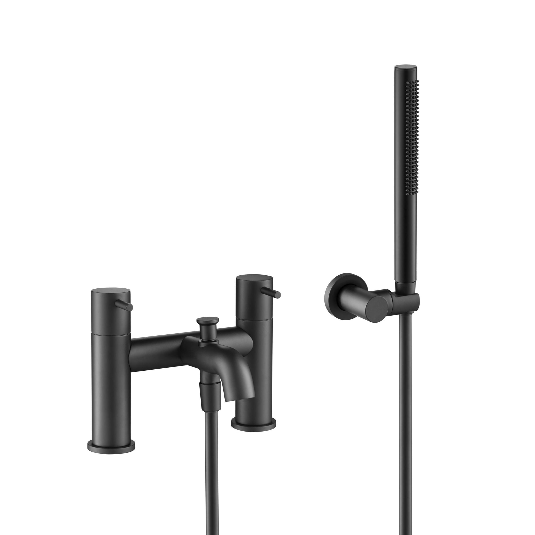 JTP VOS Matt Black Bath Shower Mixer Tap