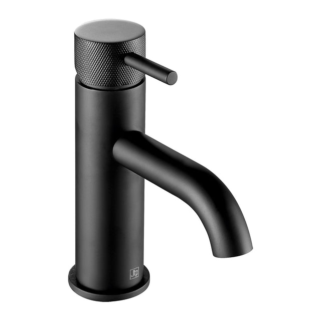 JTP VOS Matt Black Designer Handle Single Lever Basin Mixer Tap