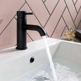 JTP VOS Matt Black Designer Handle Single Lever Basin Mixer Tap