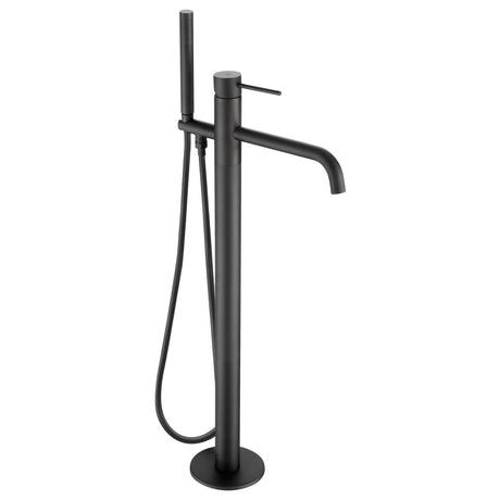JTP VOS Matt Black Floor Standing Single Lever Bath Shower Mixer Tap