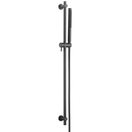 JTP VOS Matt Black Slide Rail Shower Kit, Slim Shower