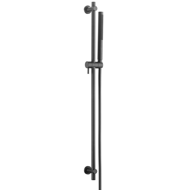 JTP VOS Matt Black Slide Rail Shower Kit, Slim Shower