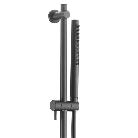 JTP VOS Matt Black Slide Rail Shower Kit, Slim Shower