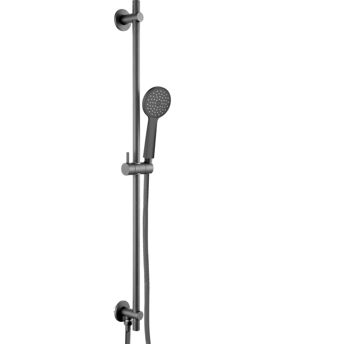 JTP VOS Matt Black Slide Rail with Round Shower Handle & Hose – Tiles ...