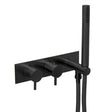JTP VOS Matt Black Thermostatic Concealed 2 Outlet Shower Valve with Attached Handset