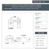 JTP VOS Single Lever Wall Mounted Basin Mixer Tap with Slim Spout