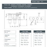 JTP VOS Thermostatic Concealed 2 Outlet Shower Valve with Attached Handset