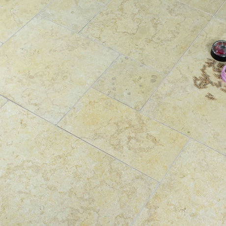 IS Jerusalem Antique Gold Tumbled Limestone tiles