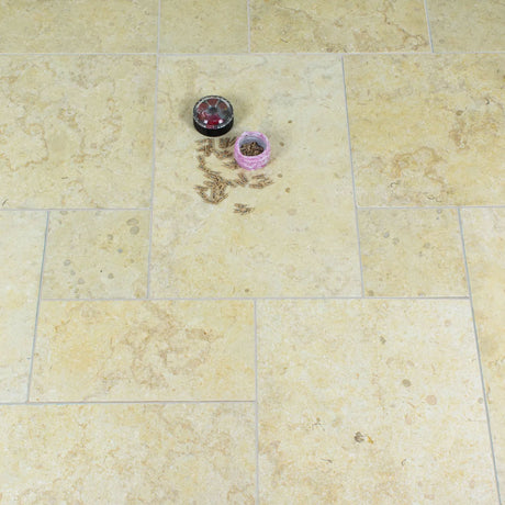 IS Jerusalem Antique Gold Tumbled Limestone tiles