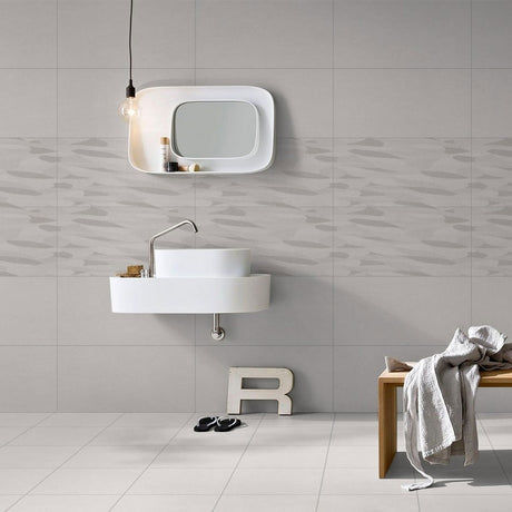Kairo Light Grey wall tiles in bathroom