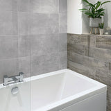 Lirena Ash tiles on bathroom wall