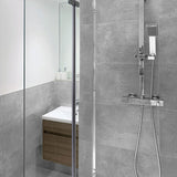 Lirena Ash tiles on bathroom walls