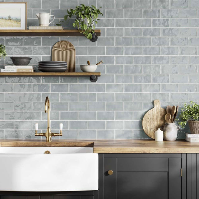 Luma Duck Egg Gloss Ceramic Wall Tiles