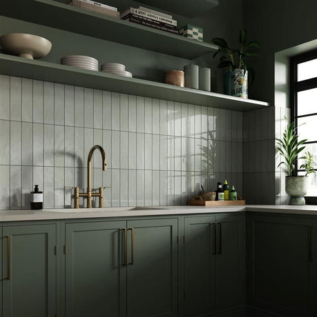 Luma Sage Gloss Ceramic Wall Tiles