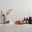 Lumen White Gloss Ceramic Wall Tiles in bathroom
