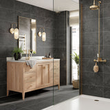 Luvina Anthracite tiles on bathroom wall and floor