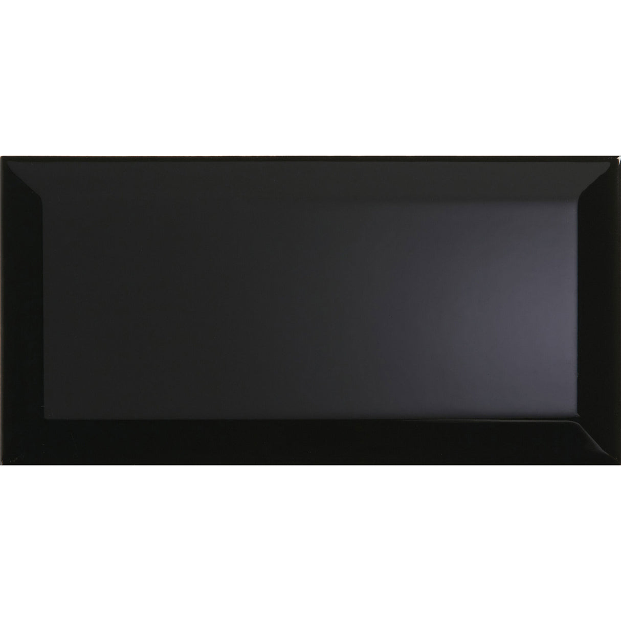 Metro Black Gloss Ceramic Wall Tile 100 x 200mm