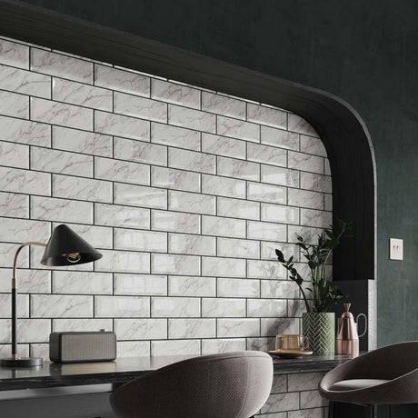 Metro Calacatta Gloss Ceramic Wall Tiles