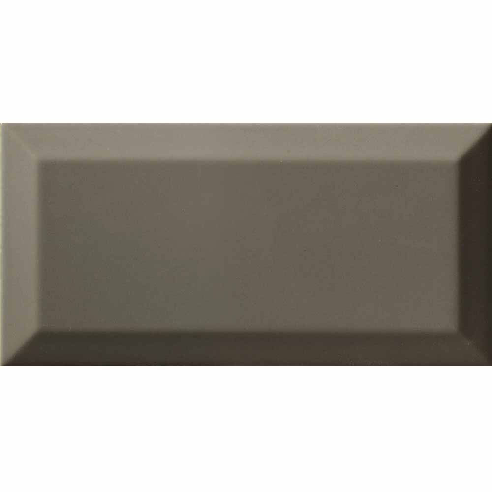 Metro Dark Grey Gloss Ceramic Wall Tile 100 x 200mm