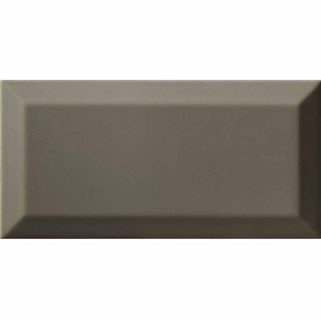 Metro Dark Grey Gloss Ceramic Wall Tile 100 x 200mm