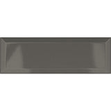 Metro Dark Grey Gloss Ceramic Wall Tile 100 x 300mm