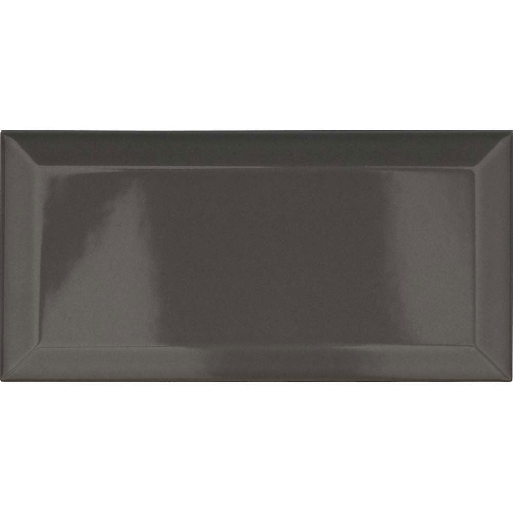 Metro Graphite Gloss Ceramic Wall Tile 100 x 200mm
