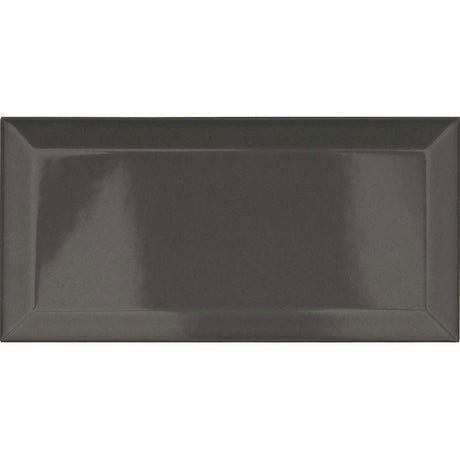 Metro Graphite Gloss Ceramic Wall Tile 100 x 200mm
