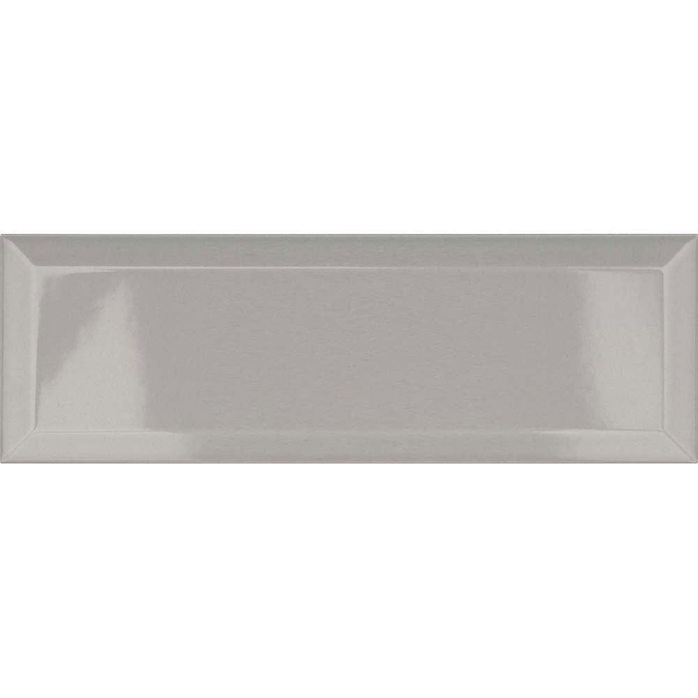 Metro Light Grey Gloss Ceramic Wall Tile 100 x 300mm