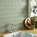 Metro Sage Gloss Ceramic Wall Tiles