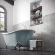 Mira Patterns Grey Gloss Ceramic Wall Tiles in a bathroom