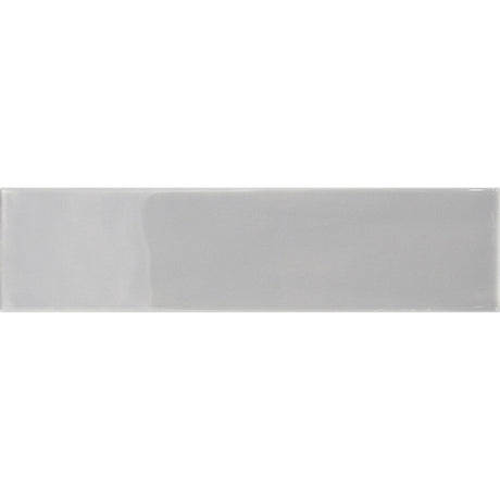 Mira Plain Grey Gloss Ceramic Wall Tile 75 x 300mm