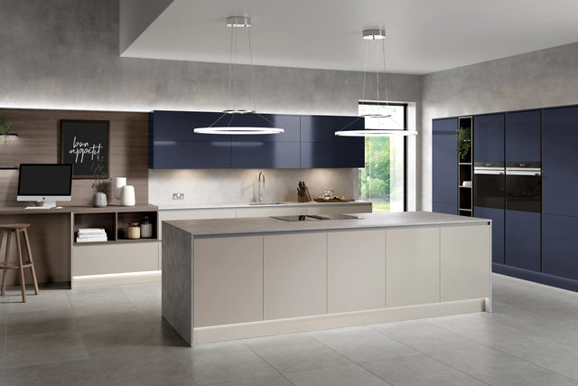 Omega Sheraton Oblique Gloss Indigo Blue & Limestone