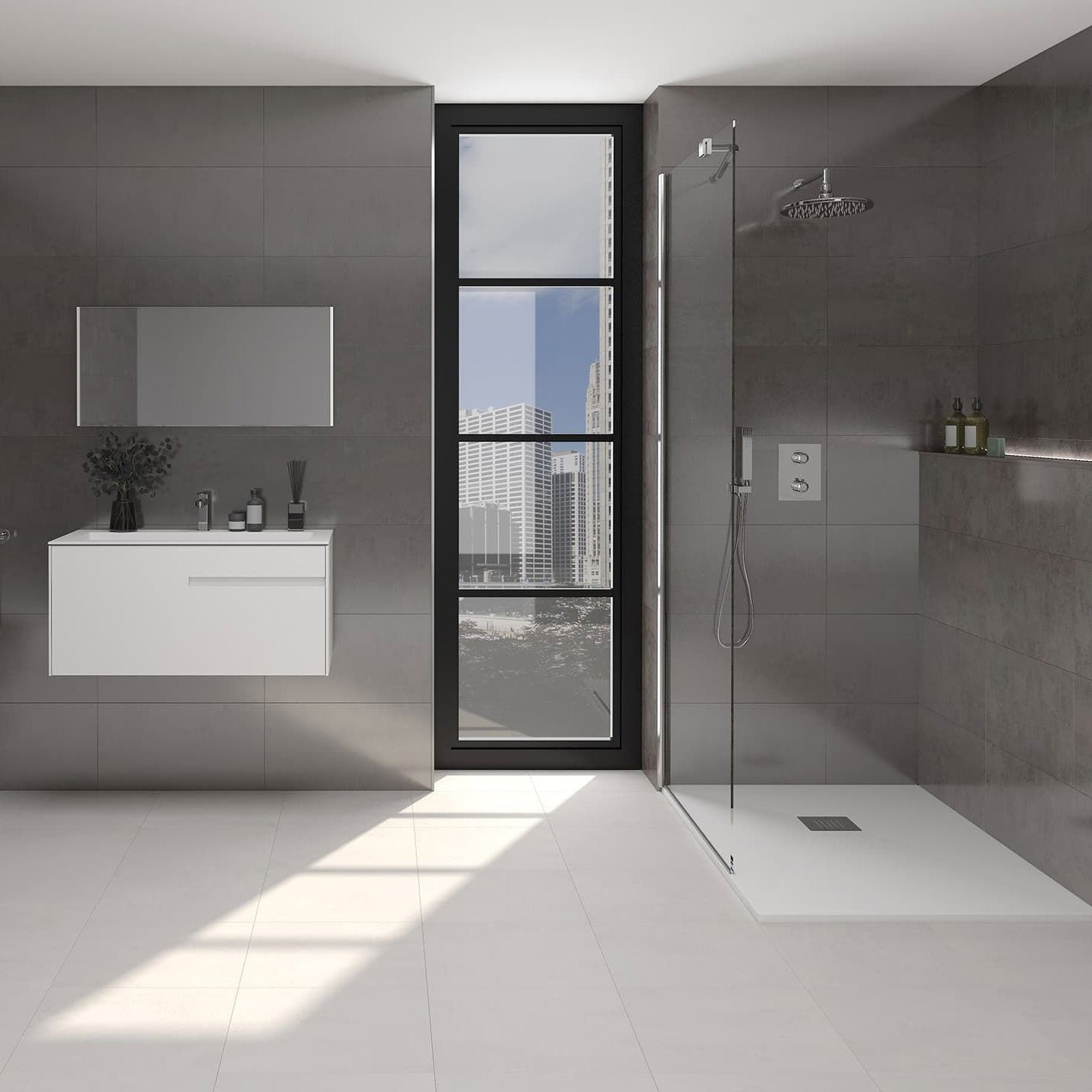 Porcelanosa Ferroker Platino tiles