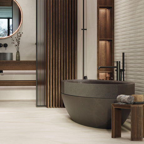 Porcelanosa Fiume Limestone Bone Wall Tiles