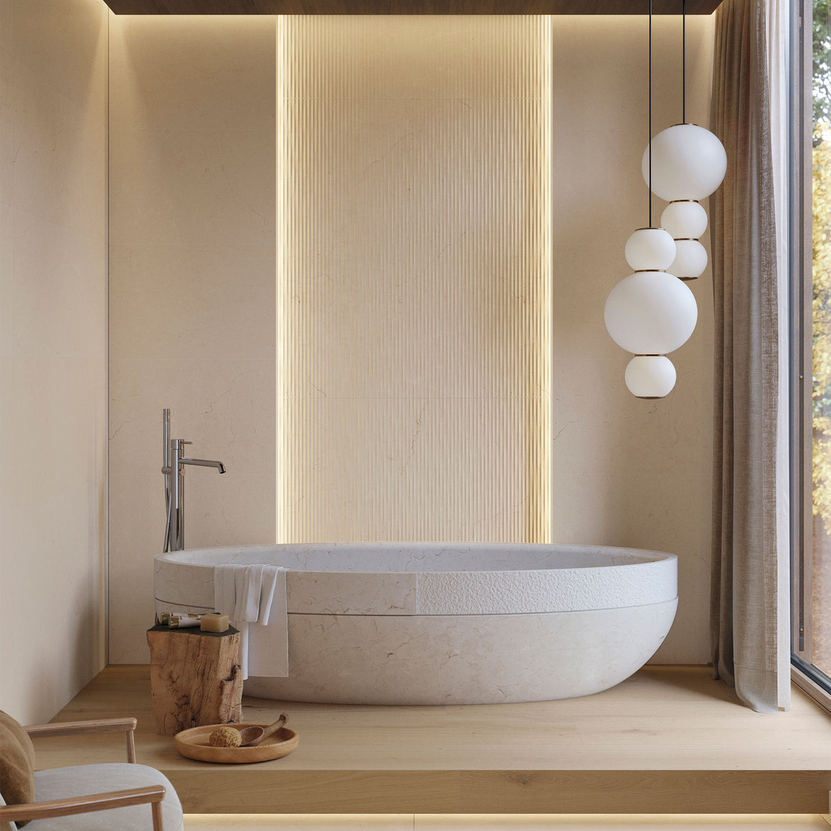 Porcelanosa Via Marmol Crema Marfil tiles