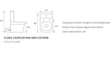 Portobello Rimless C/C Fully Shrouded Comfort Height WC