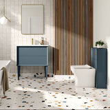 Tabo Orta Matt Storm Blue Furniture (with 2 sets of legs)