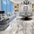 Silvaris White Polished Tiles on floor
