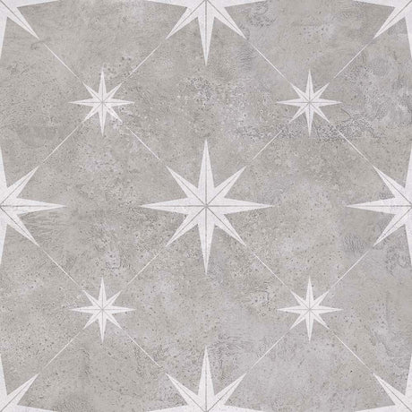 Solara Grey Patterned Matt Tile 33.5 x 33.5cm