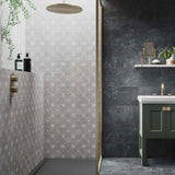 Solara Grey Patterned tiles in a shower area