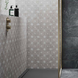 Solara Grey Patterned tiles in a shower area