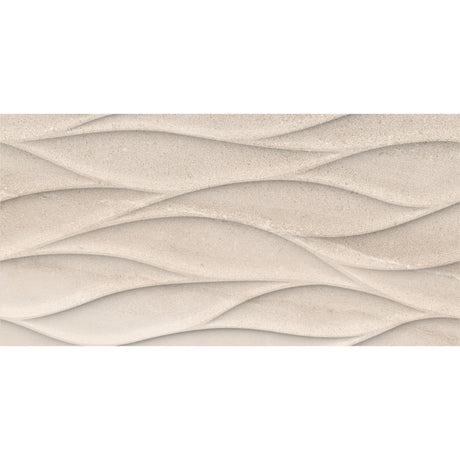 Solis Beige Decor Gloss Wall Tile 30 x 60cm