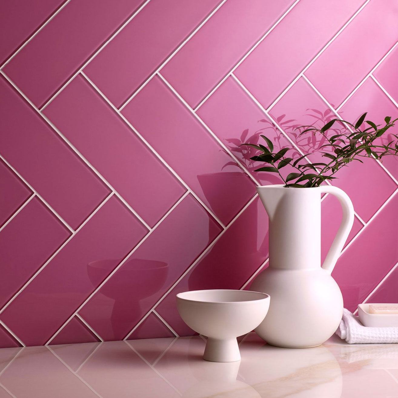 Spectrum Glass Bloom Clear Glass Tiles