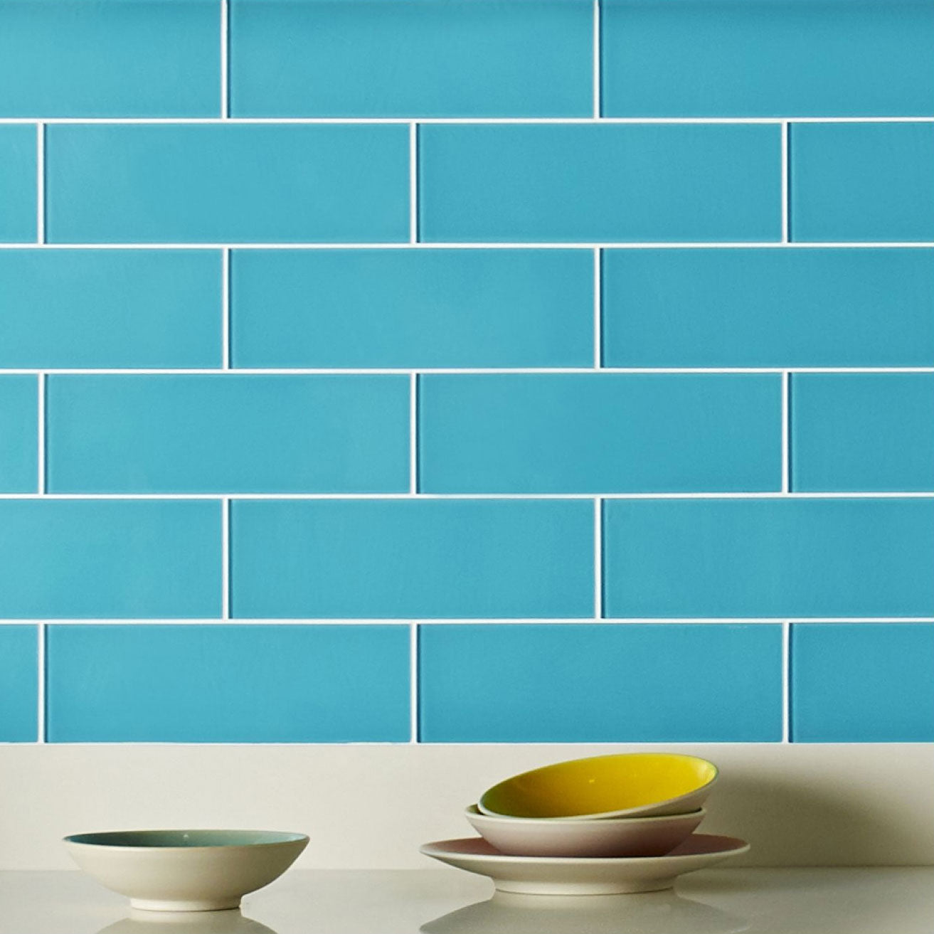 Spectrum Glass Cascade Clear Glass Tiles