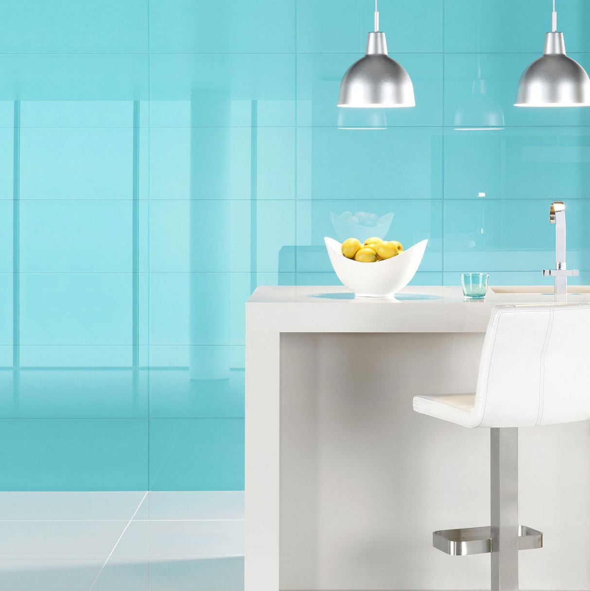 Spectrum Glass Cascade Clear Glass Tiles