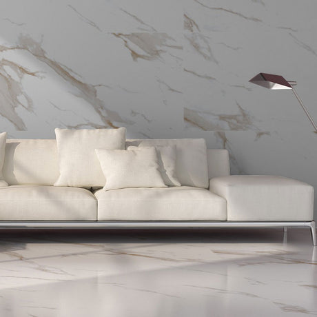 Statuario Mercury Gold tiles